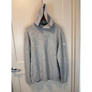 Asher Men's Cashmere Pullover Hoodie Sweater Size Large Gray